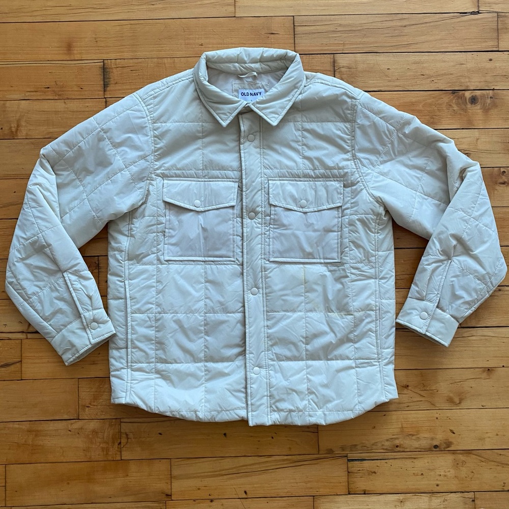 🤍 Women’s Off-White/Cream Old Navy Water-Resistant Jacket - Size Large
